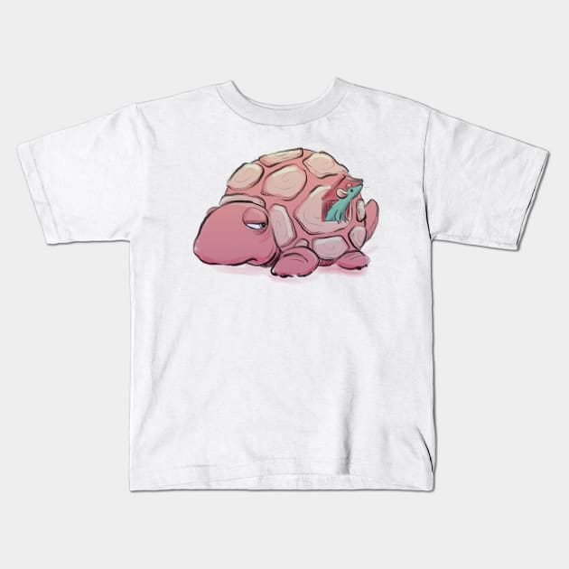 Tortoise and Mouse Kids T-Shirt by Jason's Doodles